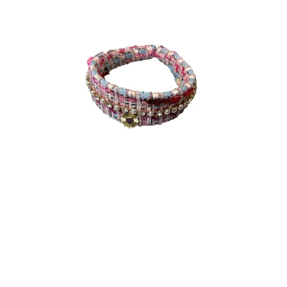 Minime Paris Handmade Headband 3 Rows Pink main image 7